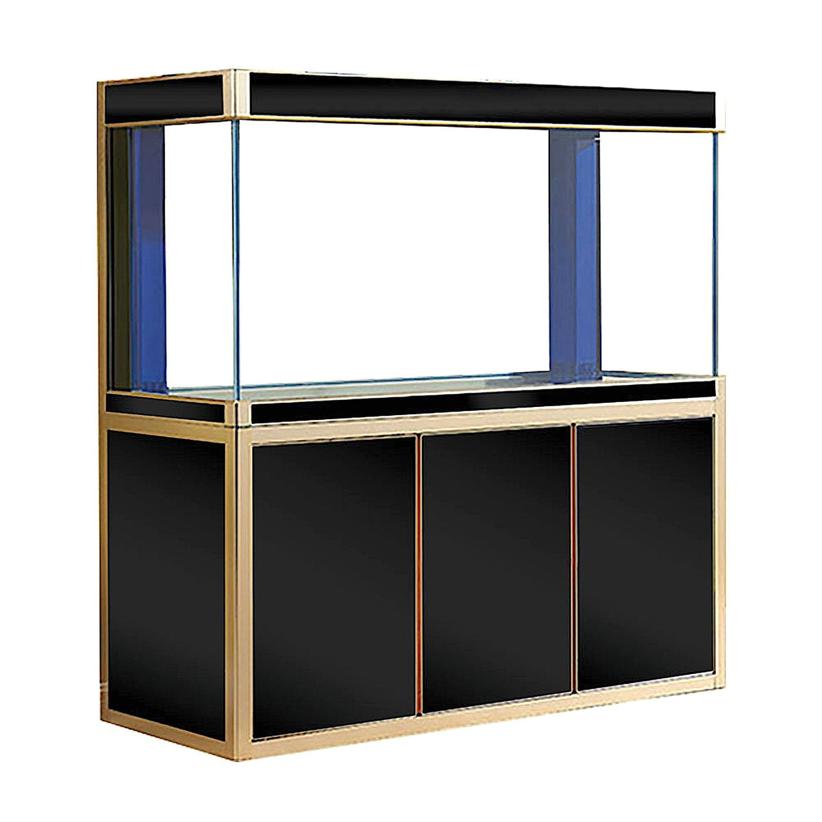 Aqua Dream 135 Gallon Tempered Glass Aquarium Black With Gold - AD-1260-BK