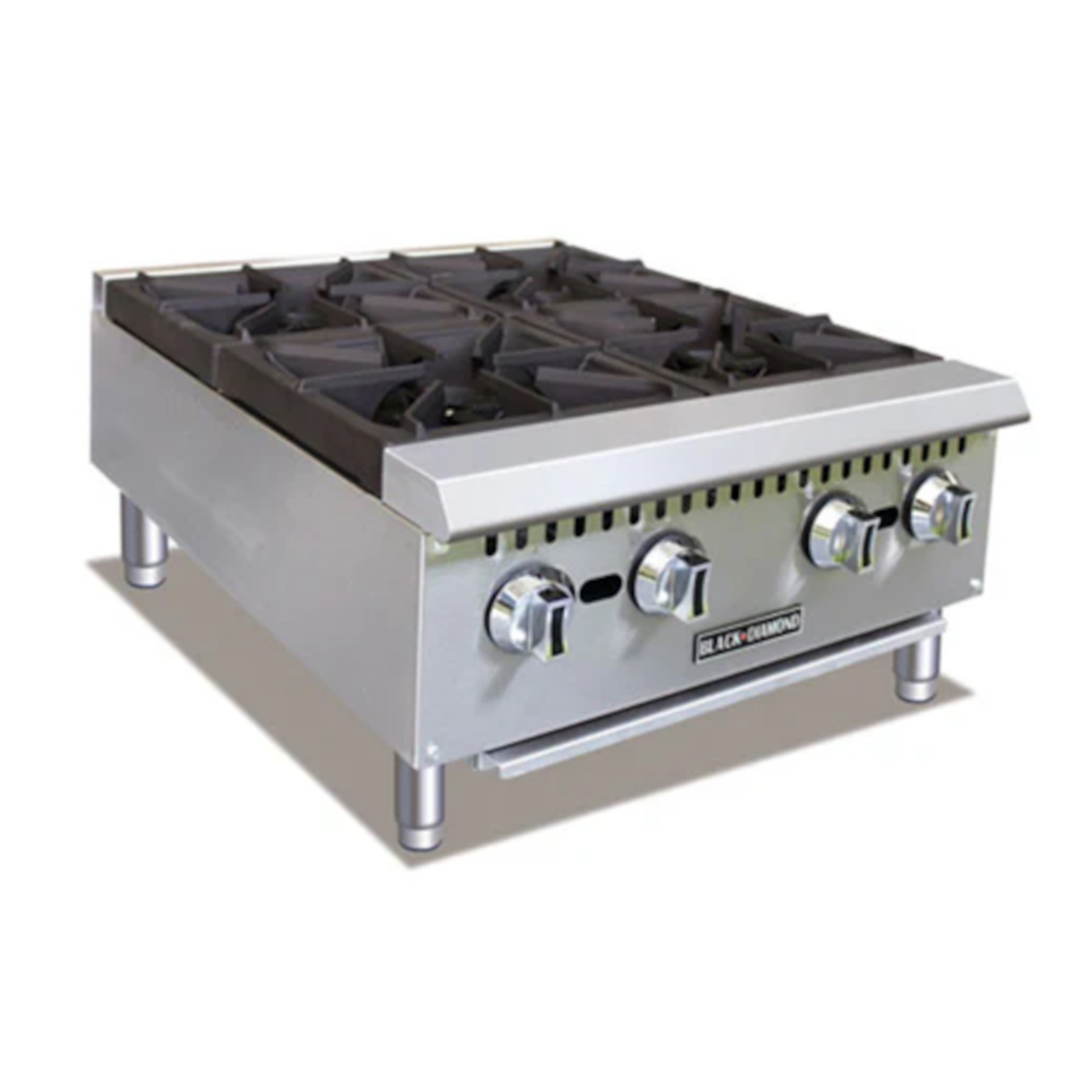 Adcraft BDCTH-24 Black Diamond 4 Burner Heavy Duty Gas Hotplate 24