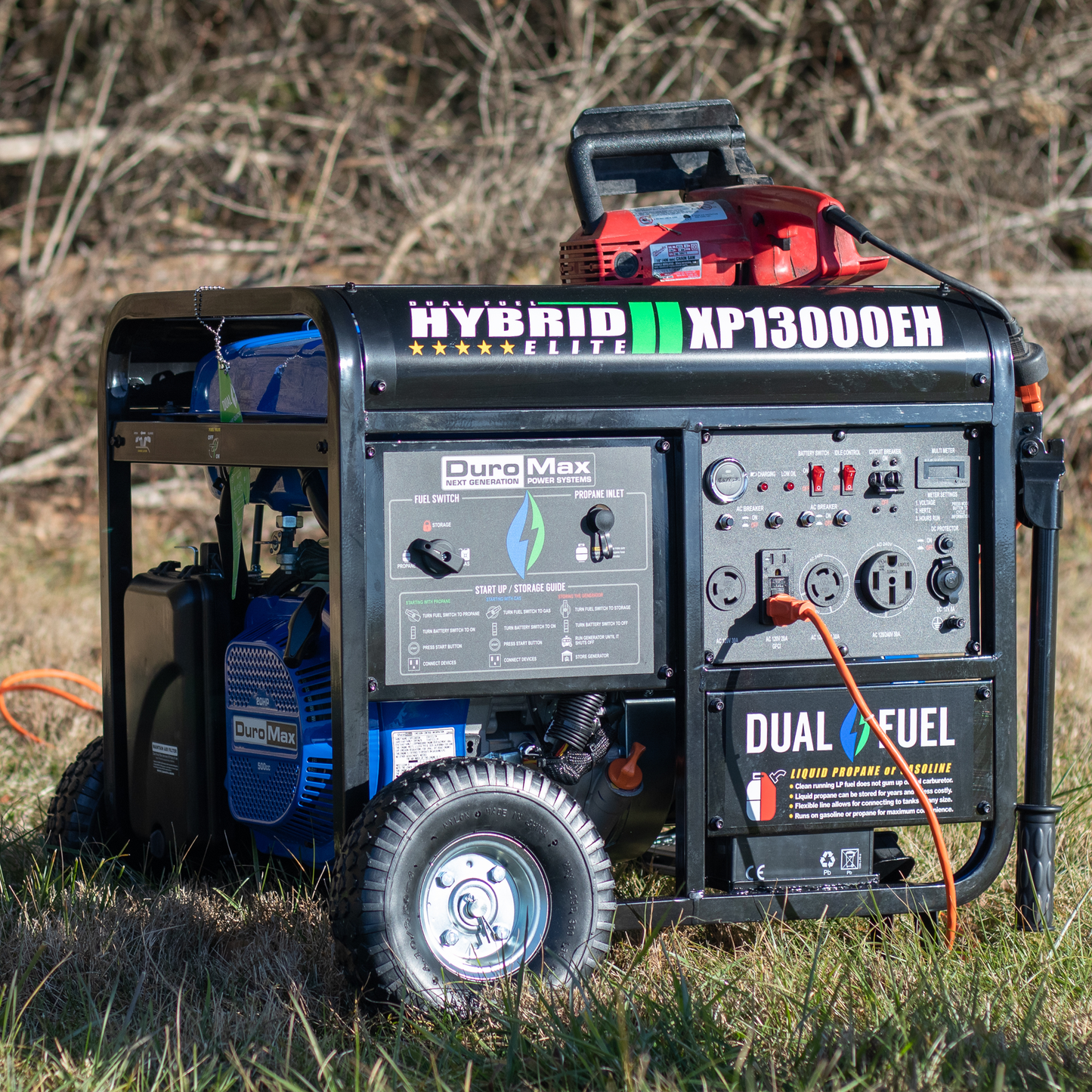 DuroMax 13,000 Watt Portable Dual Fuel Gas Propane Generator - XP13000EH - Engines & Co.