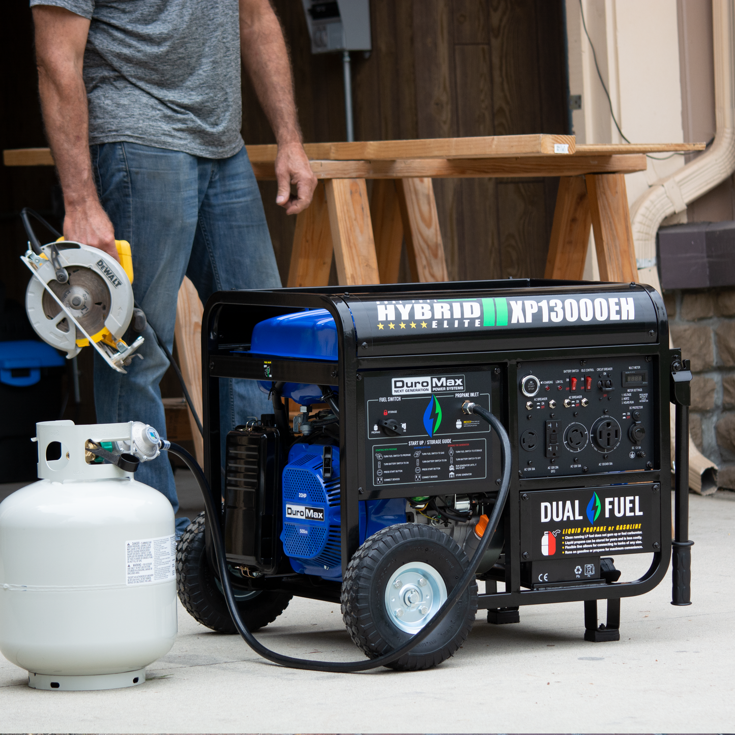 DuroMax 13,000 Watt Portable Dual Fuel Gas Propane Generator - XP13000EH - Engines & Co.