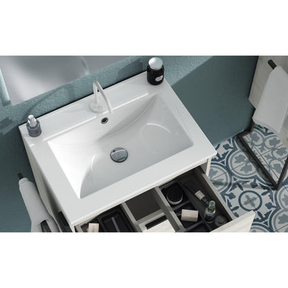 Lucena Bath DÃ©cor Cristal 32" Bathroom Vanity in White, Black, Grey, White and Black, White and Grey or Black and Grey - Backyard Provider