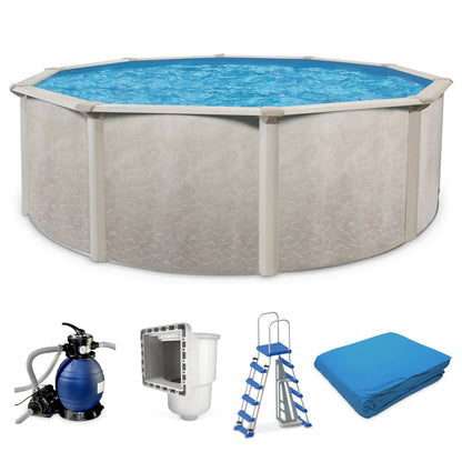 Aquarian Phoenix 15ft x 52in Above Ground Swimming Pool Kit & Pump & Ladder Kit - 108751