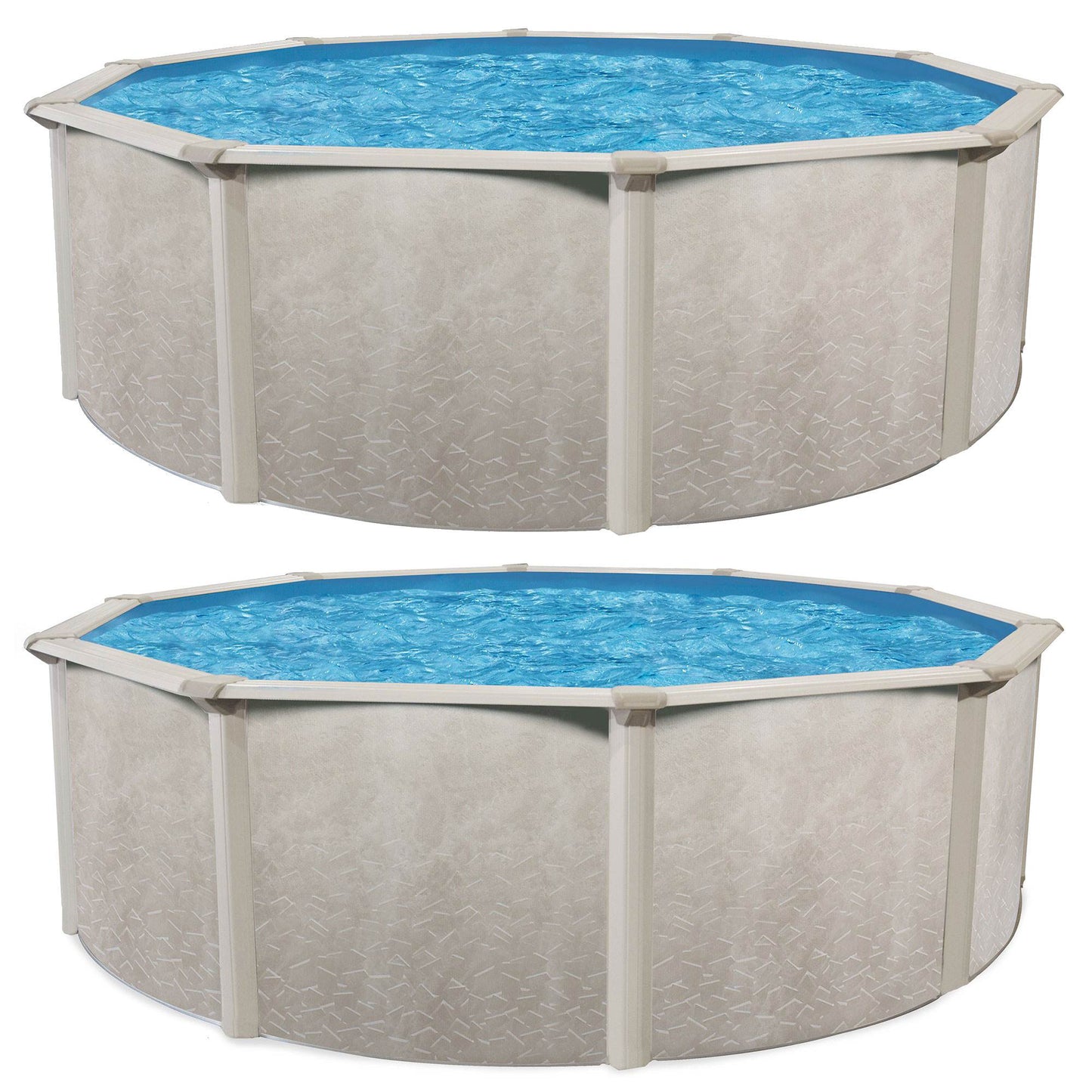Aquarian Phoenix 24' x 52" Round Steel Frame Above Ground Swimming Pool (2 Pack) - 112974