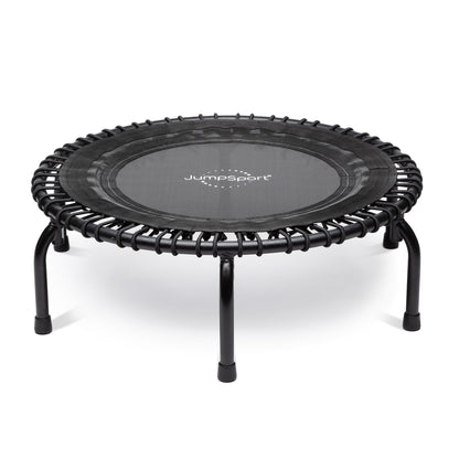 Disc-O-Bed JumpSport 350 Indoor Lightweight 39" Fitness Trampoline, Black with White Frame - 168413