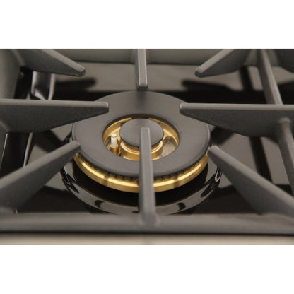 Kucht Professional 48 in. 6.7 cu ft. Propane Gas Range with Blue Door and Silver Knobs, KNG481/LP-B