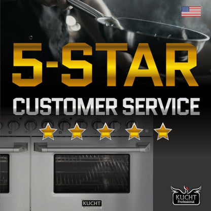 Kucht Signature 48 In. 6.7 cu ft. Propane Gas Range with Black Door and Rose Gold Accents, KNG481/LP-K-ROSE - KNG481/LP-K-ROSE