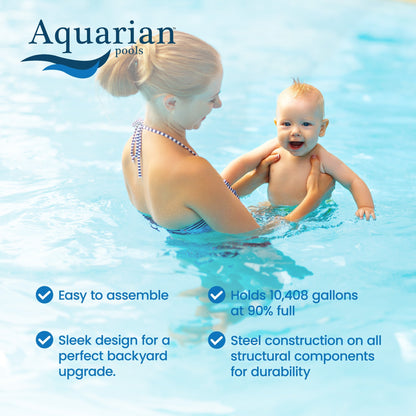 Aquarian Fuzion 21' x 52" Above Ground Swimming Pool w/Pump, Ladder & Equipment - 182594