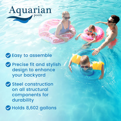Aquarian Phoenix 18' x 52" Above Ground Swimming Pool w/Pump, Ladder & Hardware - 75182