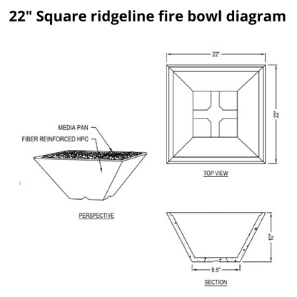 Slick Rock Square RidgeLine Fire Bowl