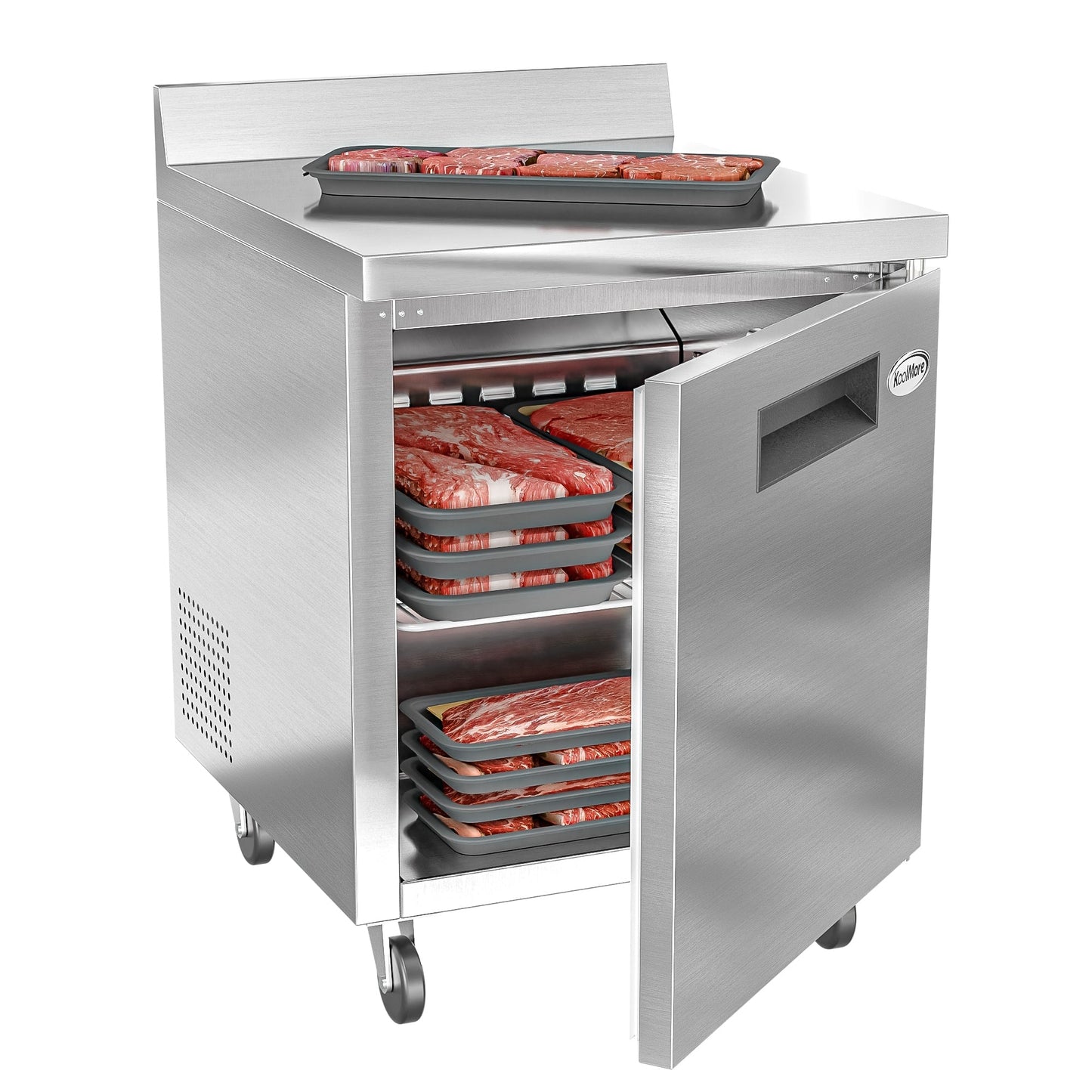 KOOLMORE 27 In. One-Door Worktop Freezer With 3.5 in. Backsplash, 6.3 Cu. Ft. - FWT1D6C