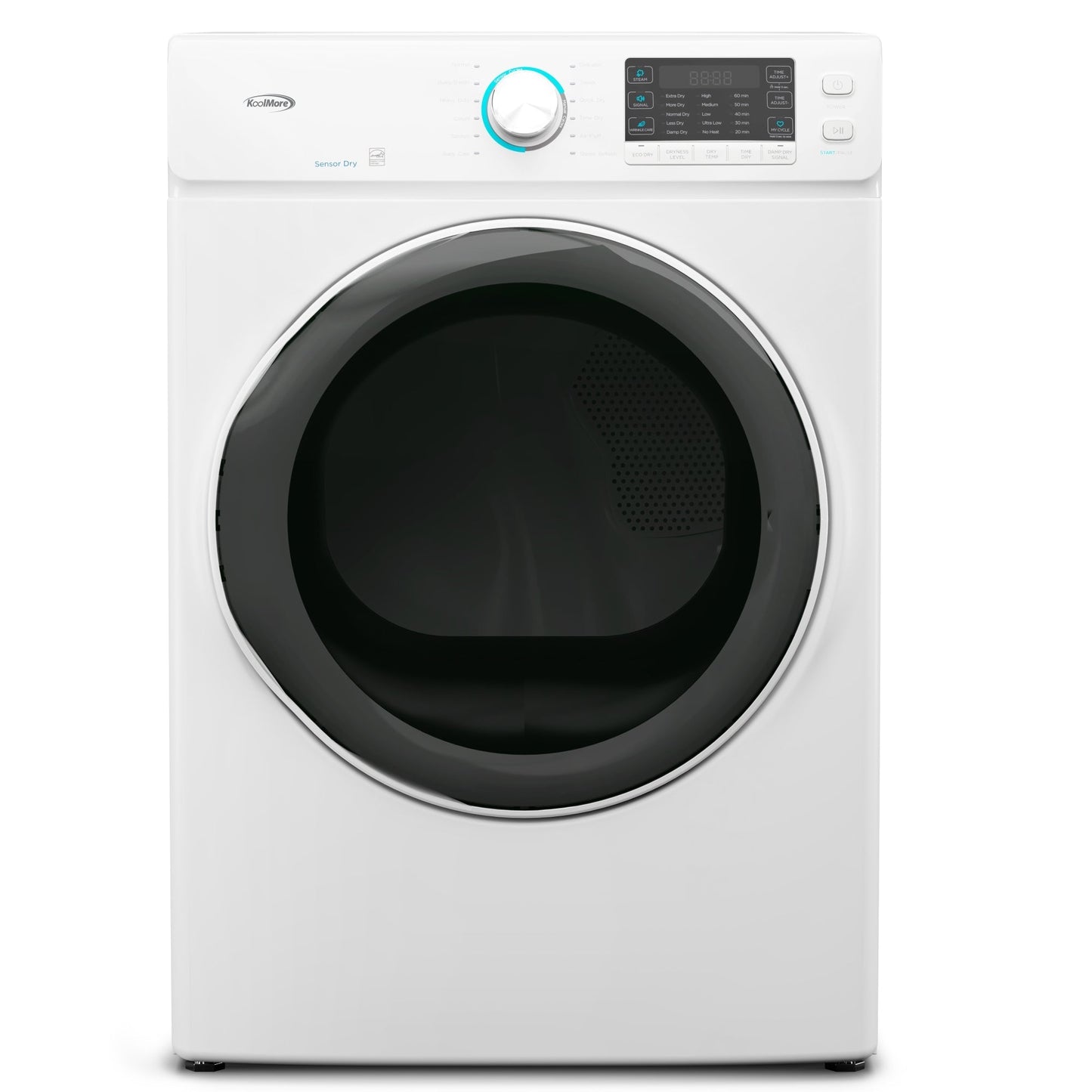 KOOLMORE 8 cu. ft. Large Capacity Stackable Vented Electric Front Load Dryer in White, 240V, FLD-8CWH - FLD8CWH .