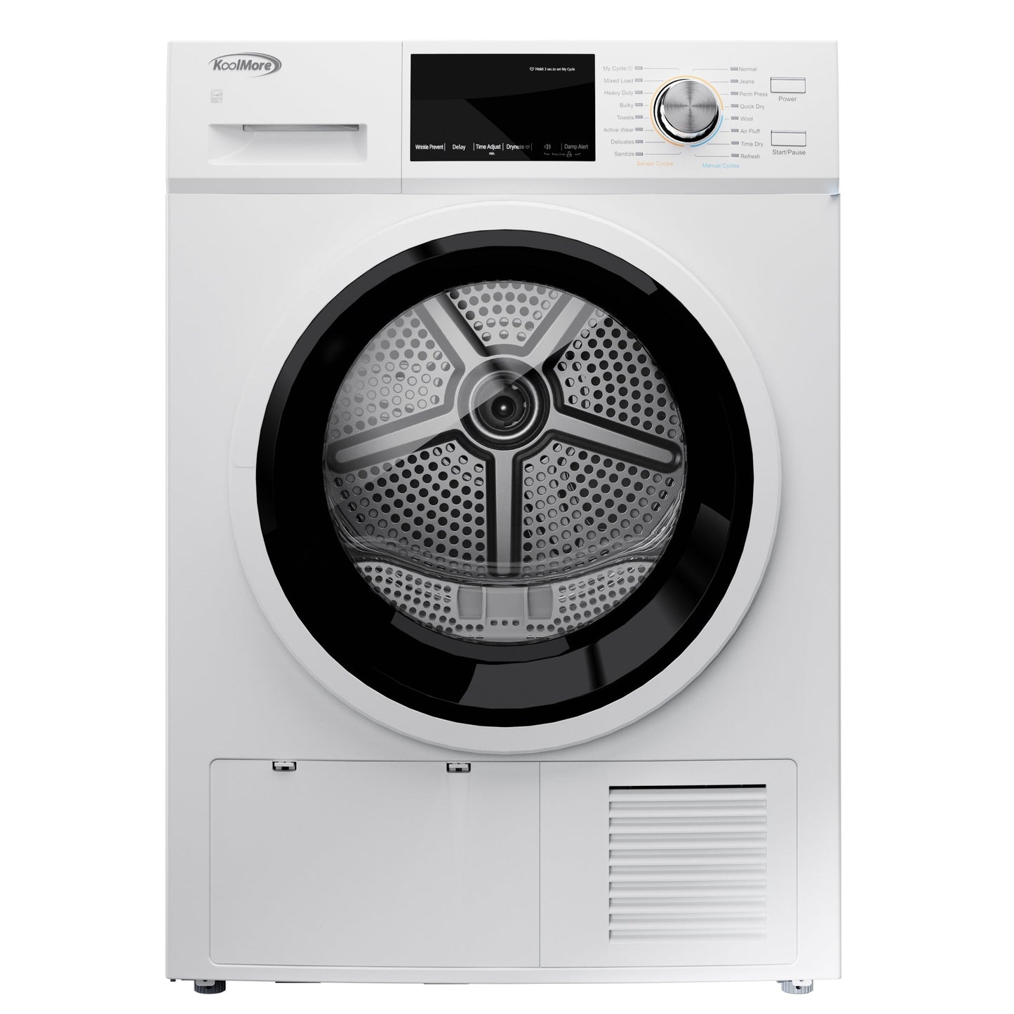KOOLMORE 4.4 cu. ft. Large Capacity Stackable Ventless Front Load Dryer in White, 240V,  - FLD5CWHP