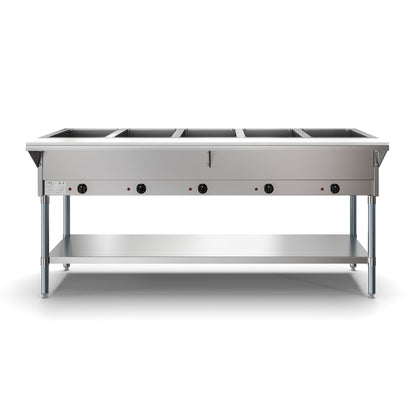 KOOLMORE Five Pan Open Well Electric Steam Table with Undershelf, 240V,. - KMOWS5