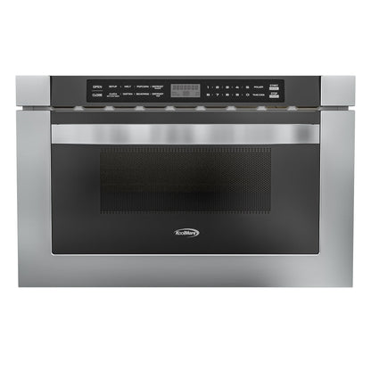 KOOLMORE 24 in. Stainless-Steel Microwave Drawer, Wall-Mounted with Flat Bottom,1.2 Cu. Ft.  - KMMD1SS