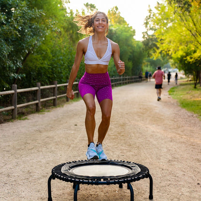 Disc-O-Bed JumpSport 350 PRO Lightweight 39-Inch Adults Fitness Trampoline & Handle Bar - 250151