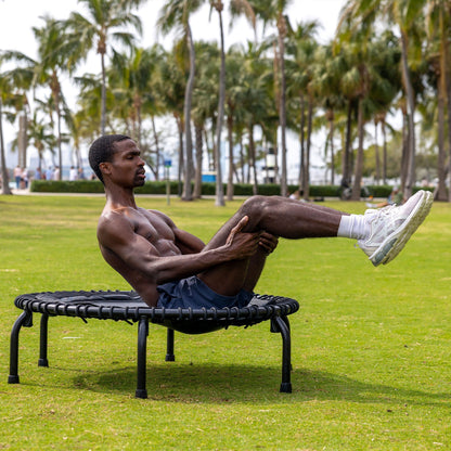 Disc-O-Bed JumpSport 350 PRO Lightweight 39-Inch Adults Fitness Trampoline & Handle Bar - 250151