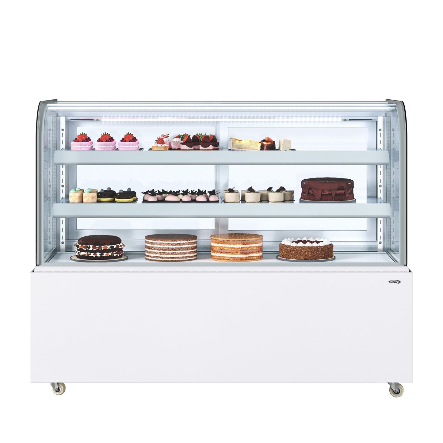 KOOLMORE KMCDHF17CWH 60 in. Refrigerated Bakery Display Case, 17.6 cu. ft. in White (KM-CDHF-17C-WH)