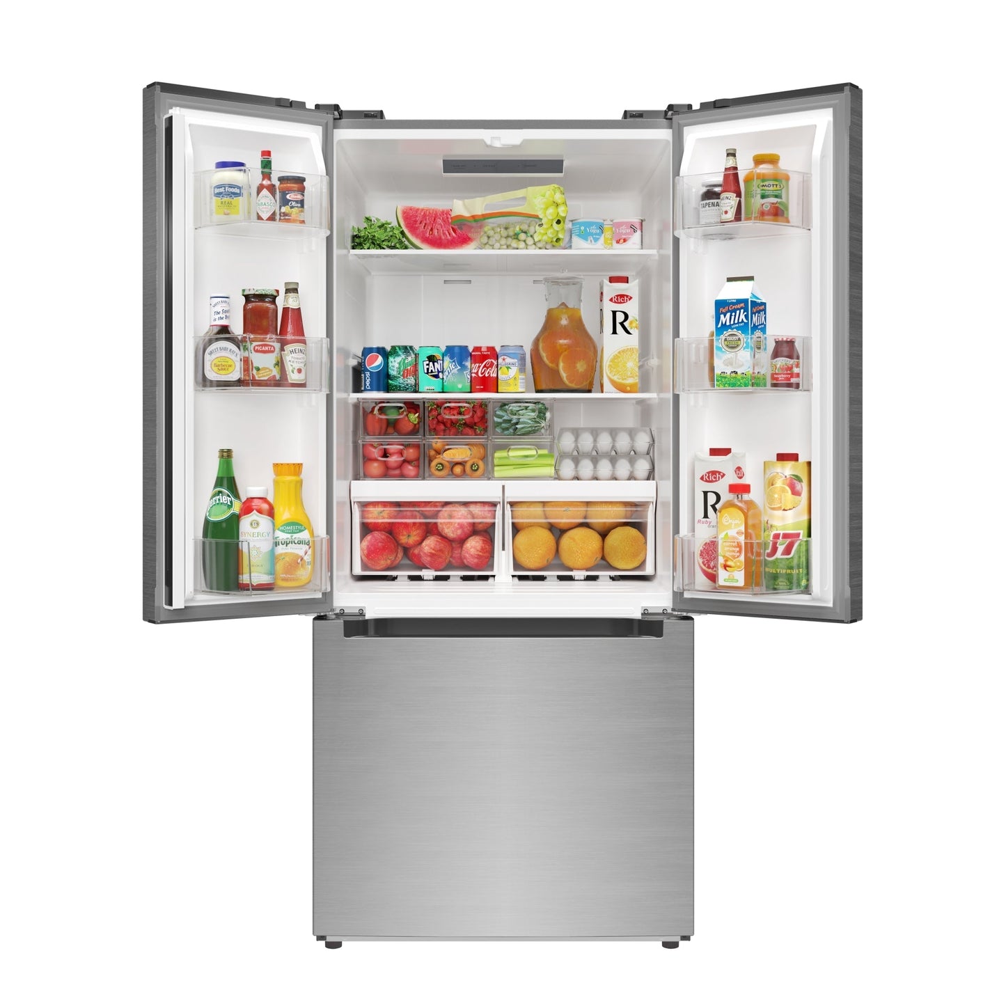 KOOLMORE 18.5 cu. ft. Stainless-Steel French Door Refrigerator in Silver  - KM-RERFDSS-18C