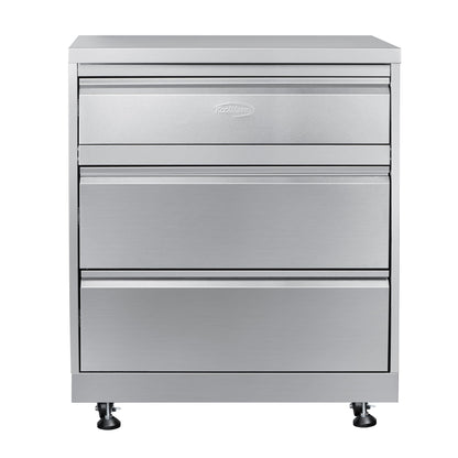 KOOLMORE 32 in. Stainless-Steel Outdoor Kitchen Cabinet with Three Drawers  - KMOKSCAB3