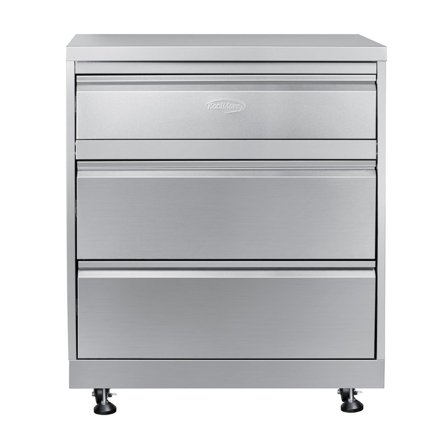 KOOLMORE 32 in. Stainless-Steel Outdoor Kitchen Cabinet with Three Drawers  - KMOKSCAB3