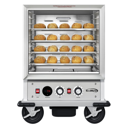 KOOLMORE 33 in. Commercial Insulated Half-Size Heated Holding Proofing Cabinet with 11-Pan Capacity and Glass Door in Silver  - KMCHP12SIGL