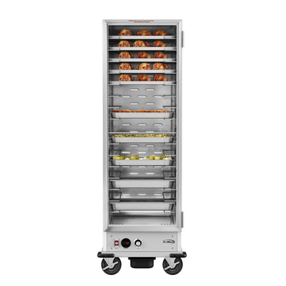 KOOLMORE 33 in. Commercial Non-Insulated Heated Holding Cabinet with Wire Racks and Glass Door in Silver - KMCH36WNGL