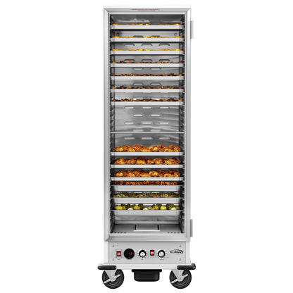 KOOLMORE 33 in. Commercial Insulated Heated Holding/Proofing Cabinet with Glass Door and 35-Pan Capacity in Silver - KMCHP36SIGL