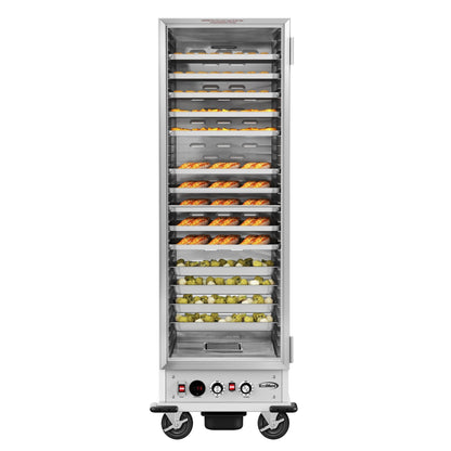 KOOLMORE 33 in. Commercial Non-Insulated Glass Door Heated Holding/Proofing Cabinet with 35-Pan Capacity in Silver  - KMCHP36SNGL