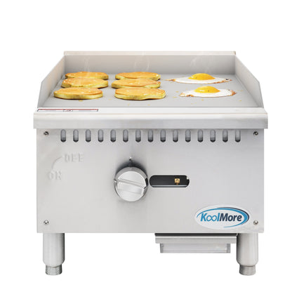 KOOLMORE 18 in. Natural Gas 1-Burner Griddle with 30,000 BTU in Stainless-Steel  - KMGG118M