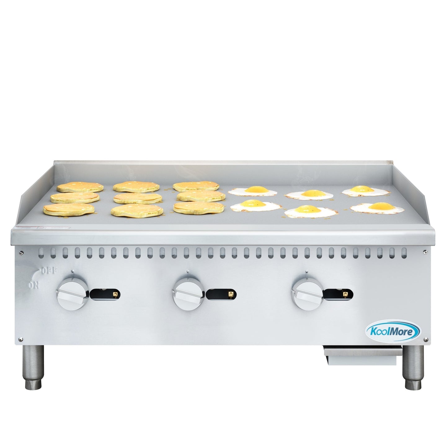 KOOLMORE 36 in. Natural Gas 3-Burner Griddle with 90,000 BTU in Stainless-Steel - KMGG336M