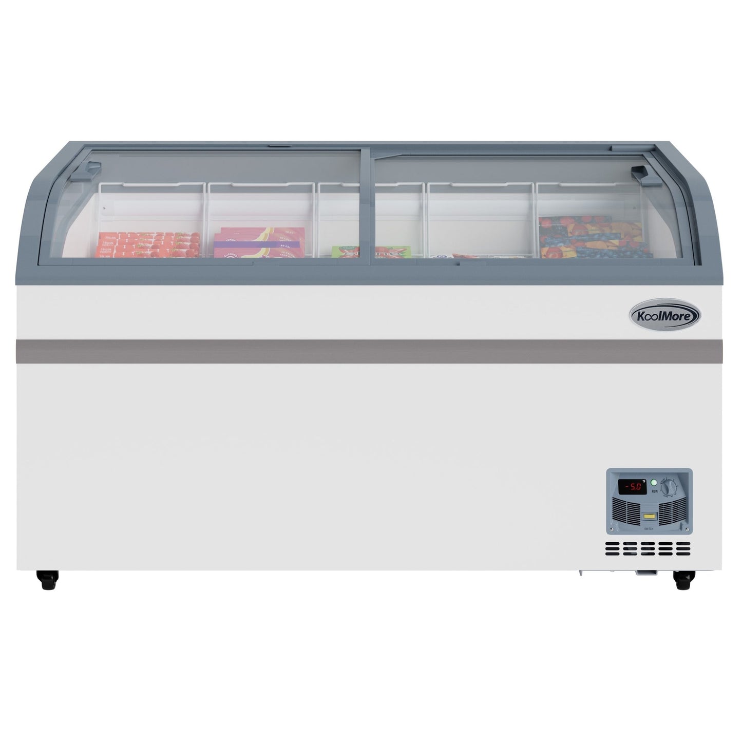KOOLMORE 58 Inch Manual Defrost Island Chest Freezer 14 cu. ft. Capacity in White - KMISCF58MD