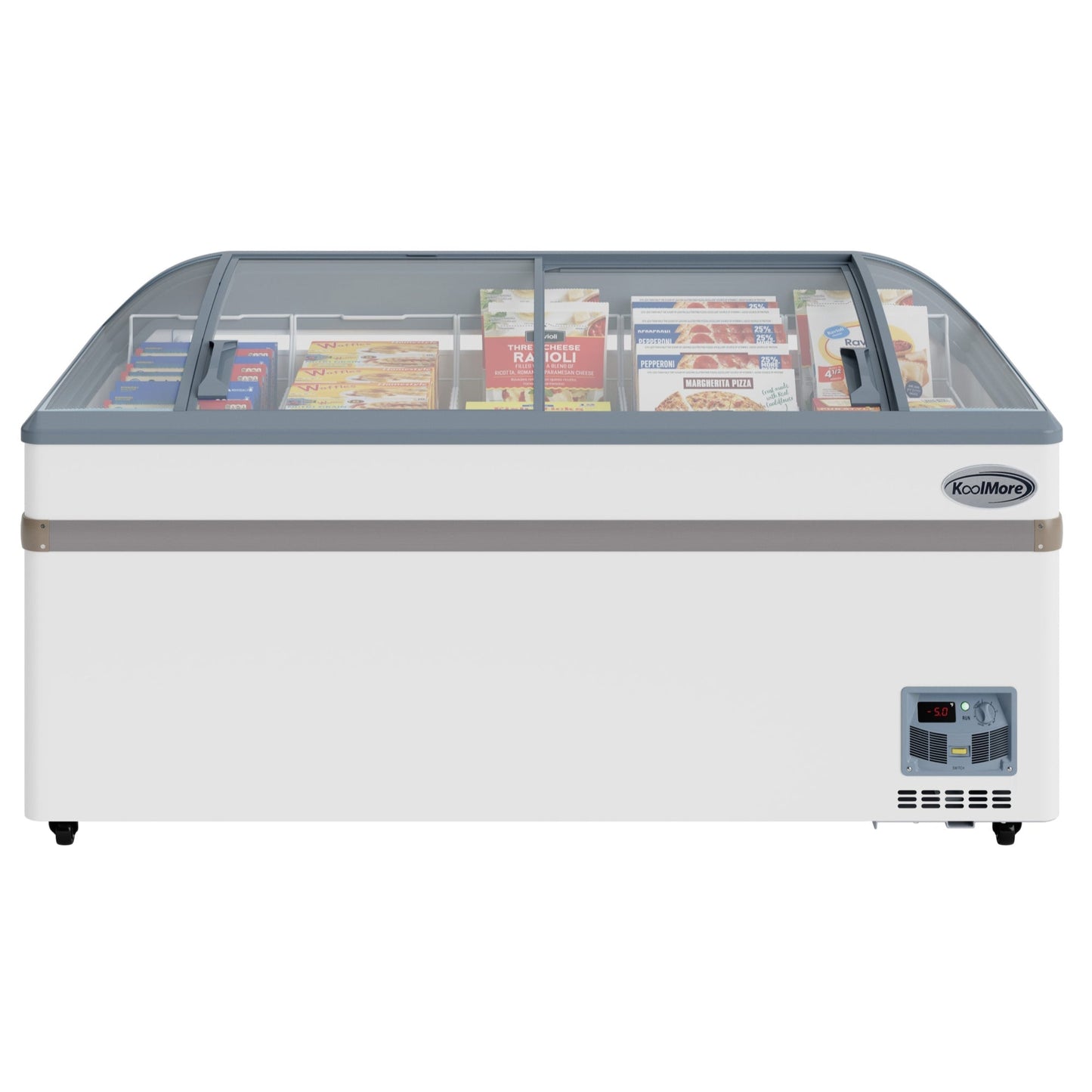 KOOLMORE 65 Inch Manual Defrost Island Chest Freezer 16 cu. ft. Capacity in White - KMISCF65MD