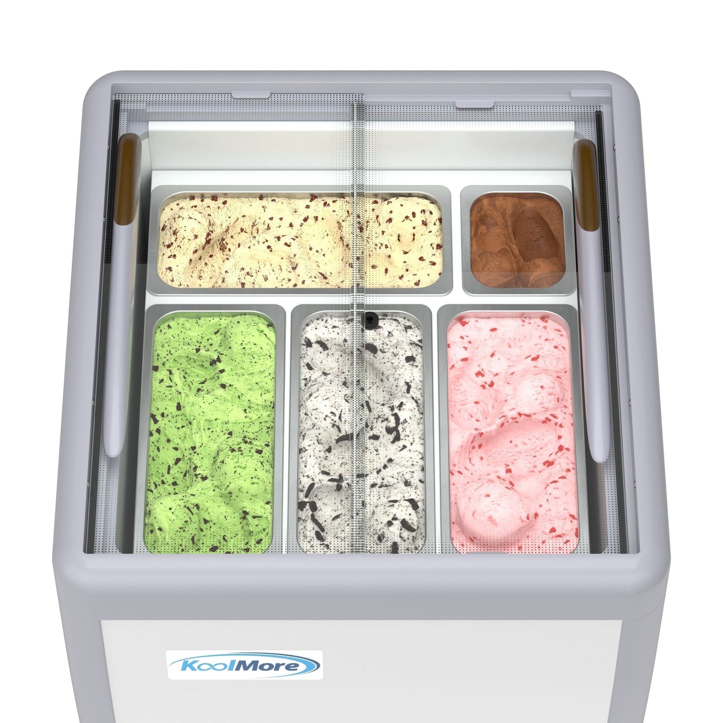 KOOLMORE 26 in. Gelato Dipping Cabinet Display Freezer with Sliding Glass Door, 6 Cu. Ft. - KMGDC26SD
