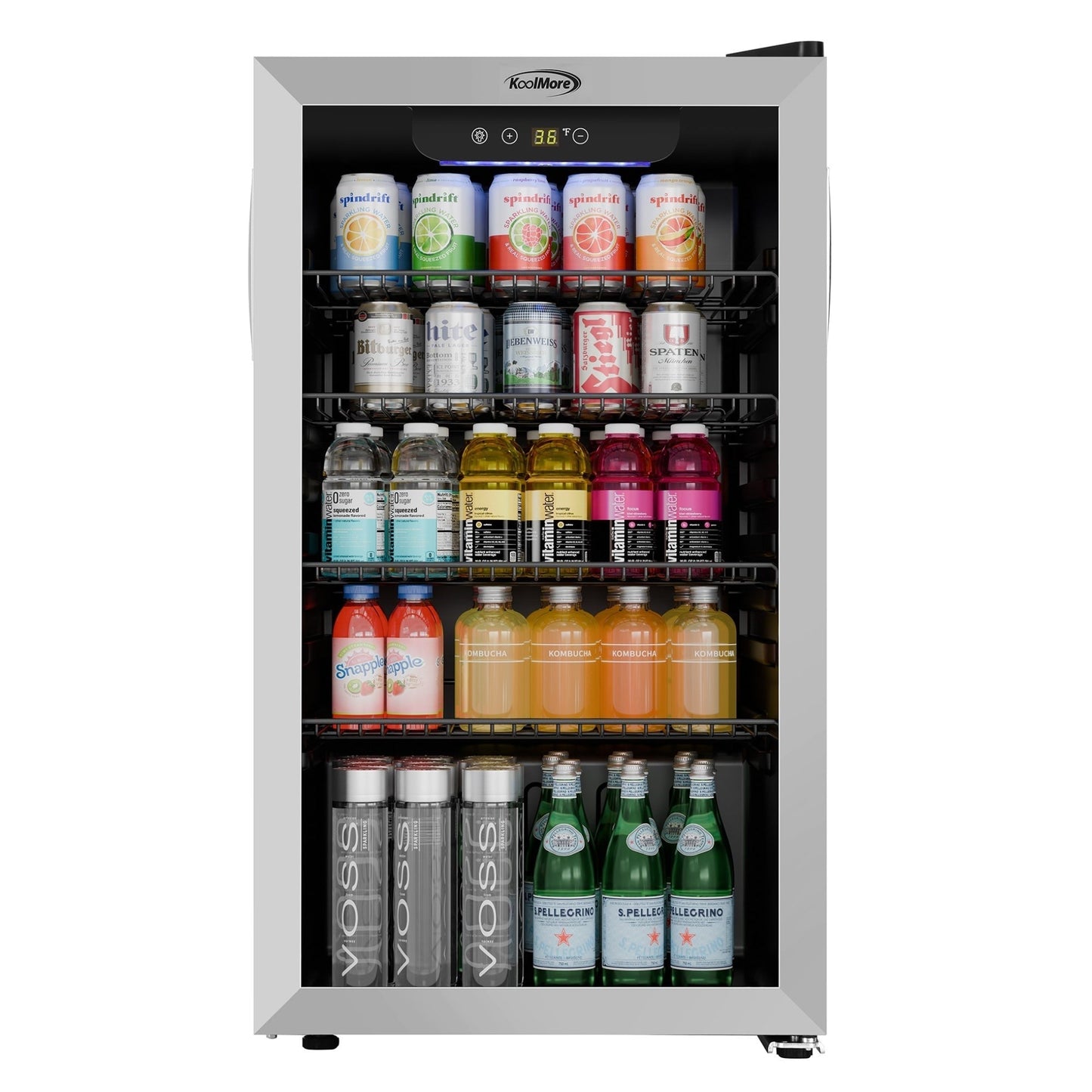 KOOLMORE 18 in. 3.2 Cu. Ft. Beverage Refrigerator Merchandiser with Stainless Steel Trim and Touch Panel -  KMBR32SS