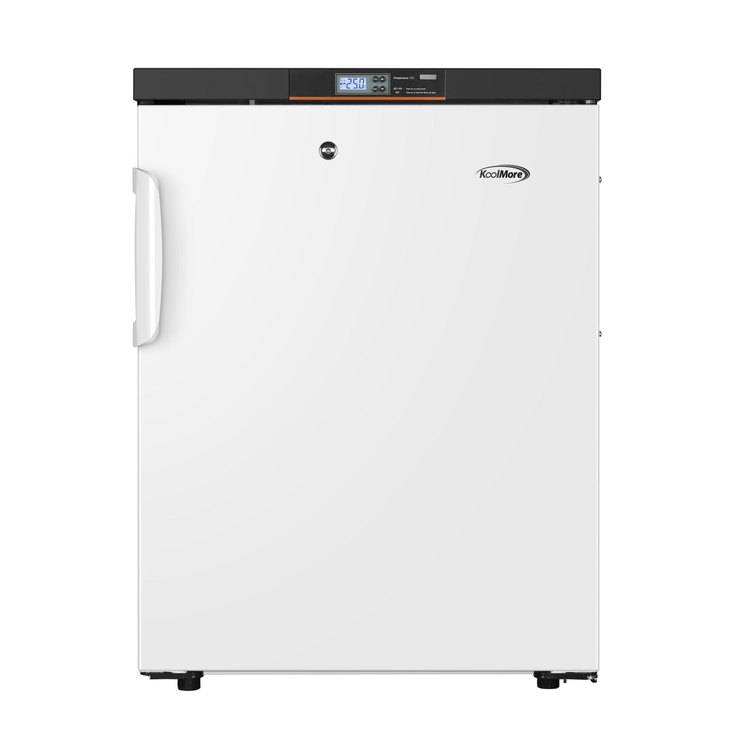 KOOLMORE 24 in. -25 C Undercounter Medical Freezer For Pharmacy / Laboratory With Dynamic Freeze, LED Display, Multi-Level Emergency Alarms, and Precise Temperature Control, 3.7 Cu. Ft. in White  - KM-PHF-4C