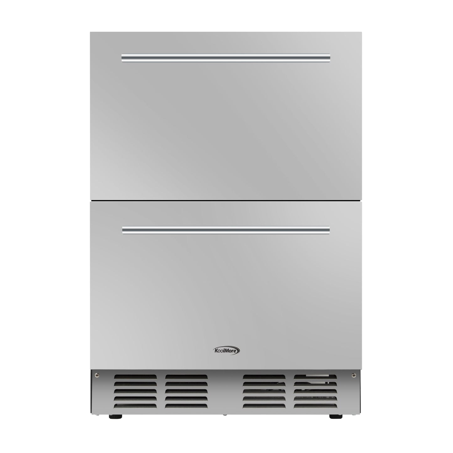 KOOLMORE 24 in.  Built-in Two-Drawer Refrigerator in Stainless-Steel  - KMOKSRD2