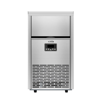 KOOLMORE 18 in. 100 lbs./24 hrs. Commercial & Residential Crescent Ice Maker with 30 lbs. of Storage Capacity in Stainless-Steel  - KMCIM100CRSS