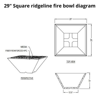 Slick Rock Square RidgeLine Fire Bowl