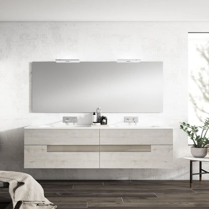 Lucena Bath Vision 80" Contemporary Wood Double Vanity in 6 colors - Backyard Provider