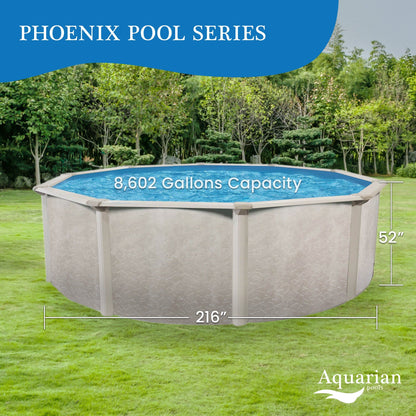 Aquarian Phoenix 18'x52" Round Steel Frame Above Ground Swimming Pool w/o Liner - 97217