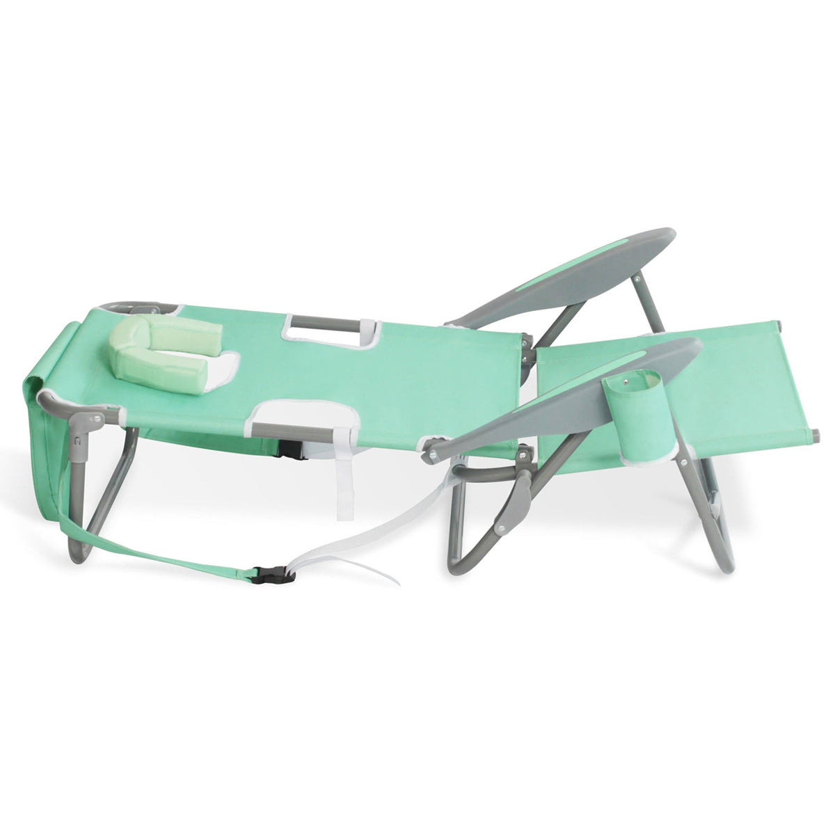 Disc-O-Bed On Your Back Folding Reclining Outdoor Camping Lawn Chair, Teal (4 Pack) - 323212
