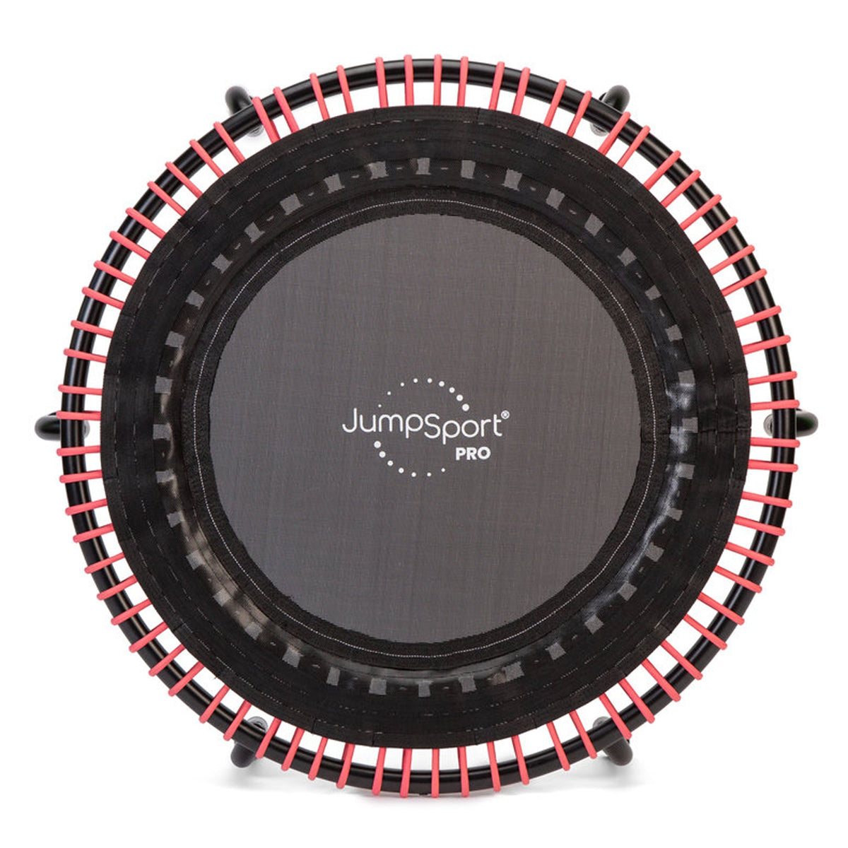 Disc-O-Bed JumpSport 350 PRO 39 Inch Fitness Trampoline with Pink EnduroLast Elastic Cords - 348951