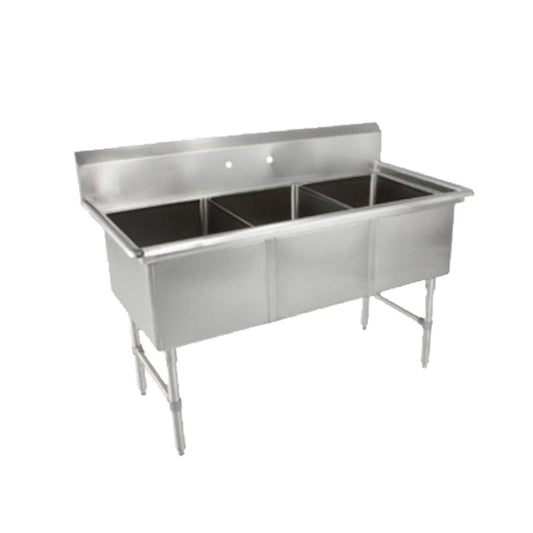 John Boos 3B184 "B" Series Sink with Three 18" x 18" Compartments - JB3B184