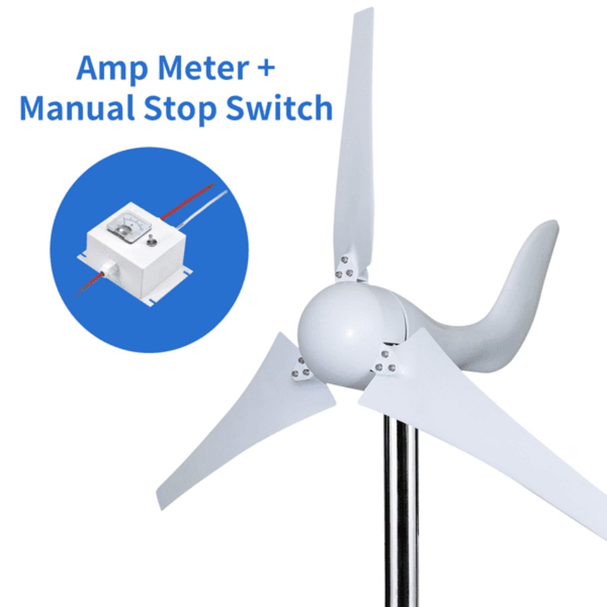Automaxx Windmill 400W Home & Land Wind Turbine Generator Bundle Set - DB0400ABBB