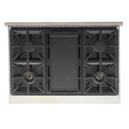 Kucht Professional 36" 5.2 cu. ft. Propane Gas Range in Olive Green with True Simmer Burners, KFX3600X/LP-G - KFX3600X/LP-G