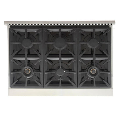 Kucht Professional 36" 5.2 cu. ft. Propane Gas Range in Black with True Simmer Burners, KFX3600X/LP-BK - KFX3600X/LP-BK