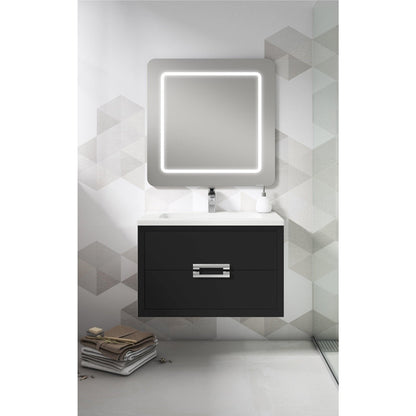 Lucena Bath 24" DÃ©cor Tirador Vanity in White, Black, Gray or White and Silver. - Backyard Provider