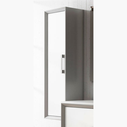 Lucena Bath DÃ©cor Tirador Tall Unit in White, Black, Gray or White and Silver. - Backyard Provider