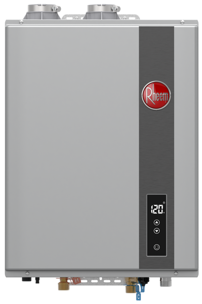Rheem 180,000 BTU Indoor High-Efficency Condensing Direct Vent Natural Gas Tankless Water Heater Model RTGH-90DVLN-3