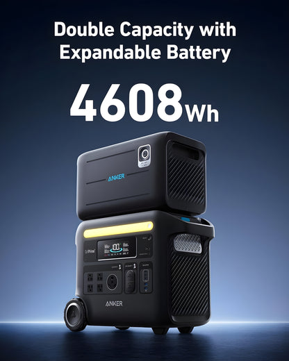 Anker SOLIX F2600 Portable Power Station 2560Wh 2400W New - A1781111
